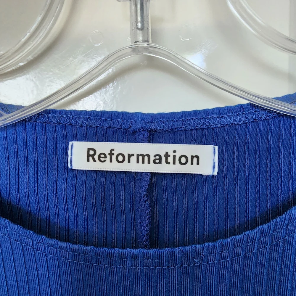 Reformation Kensy Long Sleeve Minidress In Royal - Picture 6 of 10